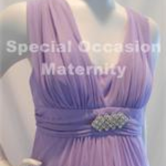 Misses Cocktail Chiffon Vneck Maternity Dress NWT - Picture 3 of 4
